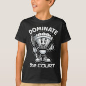 Badminton Forever Cartoon Shuttle And Racket Graph Tシャツ (正面)
