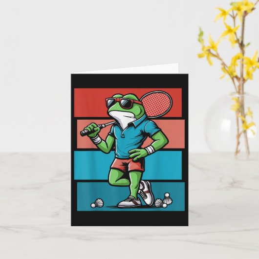 Badminton Frog Shuttle Poona  カード (黄色い花)