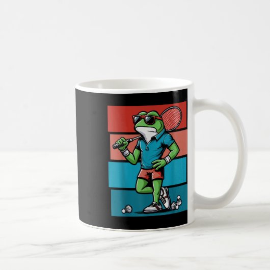 Badminton Frog Shuttle Poona コーヒーマグカップ (右)