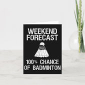 Badminton - Funny Badminton Weekend Forecast  カード (正面)