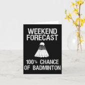 Badminton - Funny Badminton Weekend Forecast  カード (黄色い花)