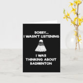 Badminton - Funny Listening  カード (黄色い花)