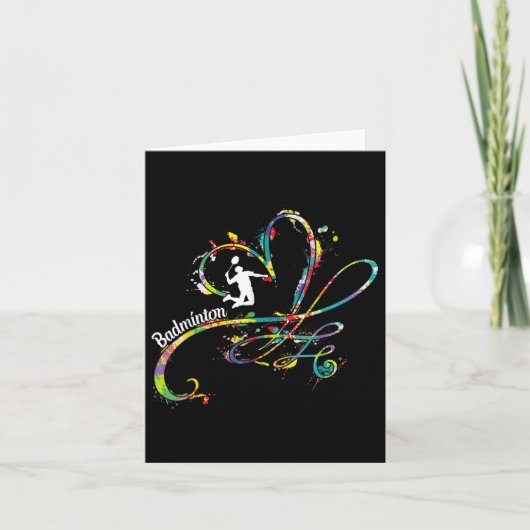 Badminton Game Player Shuttle Player Badminton  カード (正面)