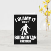 Badminton Game Shuttle I Blame Badminton Player  カード (黄色い花)