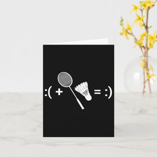 Badminton Game Shuttle Sport Badminton  カード (黄色い花)