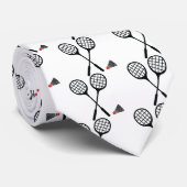 Badminton gifts, racquet and shuttlecock custom ネクタイ (ロール)