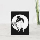 Badminton Girl Shuttle Player For Girls  カード (正面)