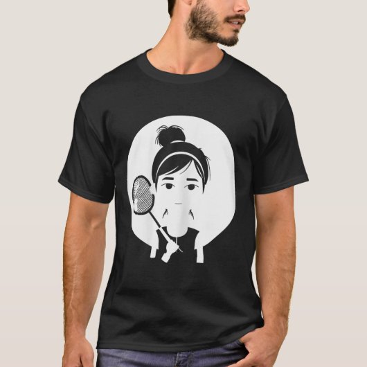 Badminton Girl Shuttle Player For Girls  Tシャツ (正面)