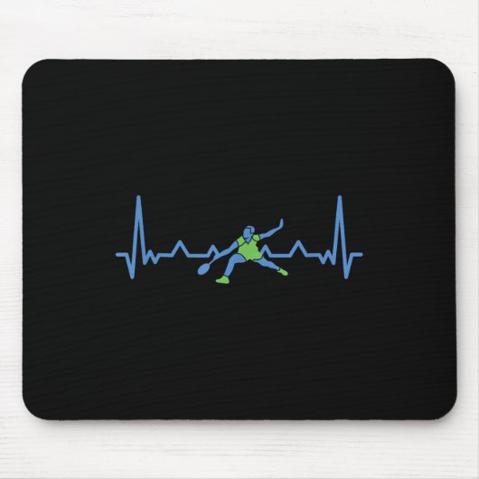 Badminton Heart Rate Heart Rate マウスパッド (正面)