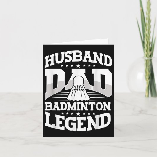 Badminton, Husband Dad Badminton Legend Shuttle Fa カード (正面)