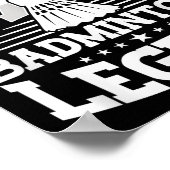 Badminton, Husband Dad Badminton Legend Shuttle Fa ポスター (角)