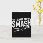Badminton I Came To Smash Shuttle  カード (黄色い花)