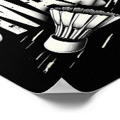 Badminton I Came To Smash Shuttle  ポスター (角)