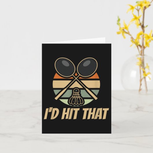 Badminton Id Hit That Retro  カード (黄色い花)