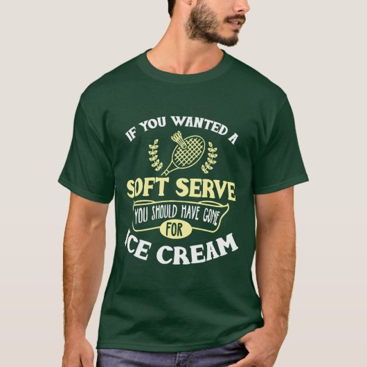 Badminton idea Joke Soft Serve Quote Badminton Pla Tシャツ (正面)