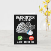 Badminton Is Calling, Birdie Quote  カード (黄色い花)