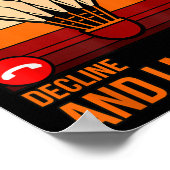 Badminton Is Calling Shuttle Lover Player Coach Gr ポスター (角)