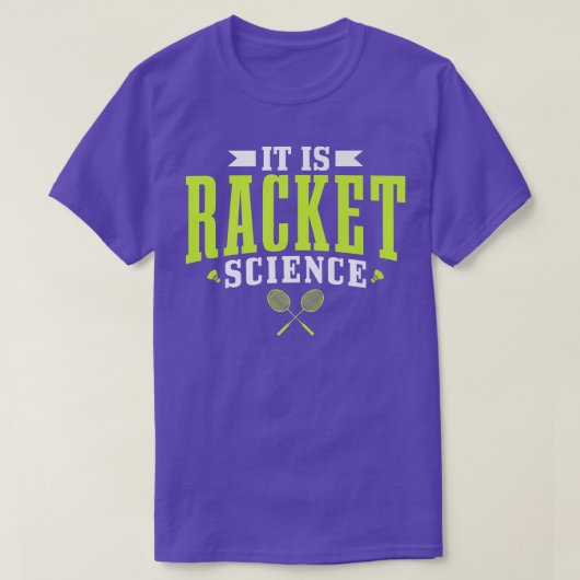 Badminton It Is Racket Science Men Women Funny Pre Tシャツ (デザイン正面)