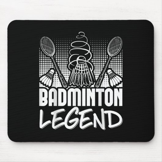 Badminton Living Legend Player Sport Shuttle  マウスパッド (正面)