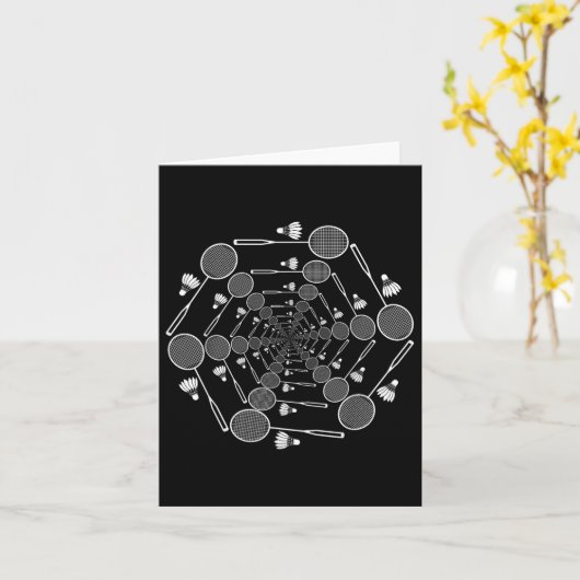 Badminton Love Team Player Coach  カード (黄色い花)