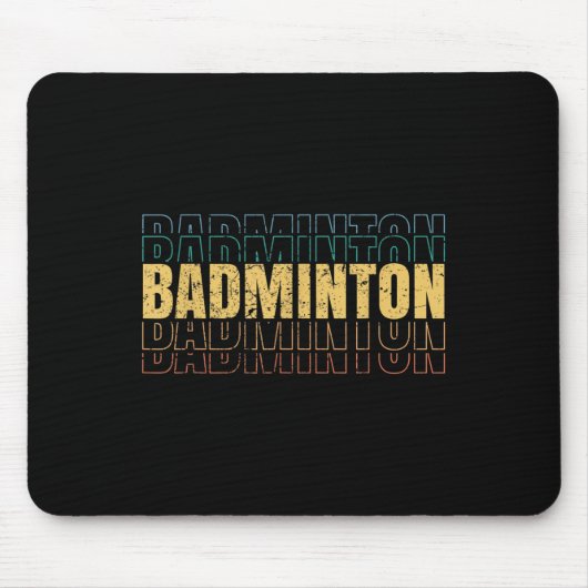 Badminton Love Team Player Coach  マウスパッド (正面)