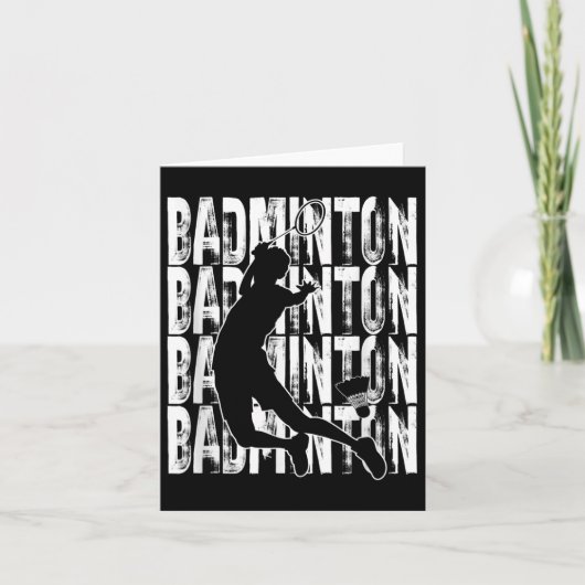 Badminton Lovers Theme Graphic Design  カード (正面)