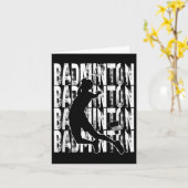 Badminton Lovers Theme Graphic Design  カード (黄色い花)