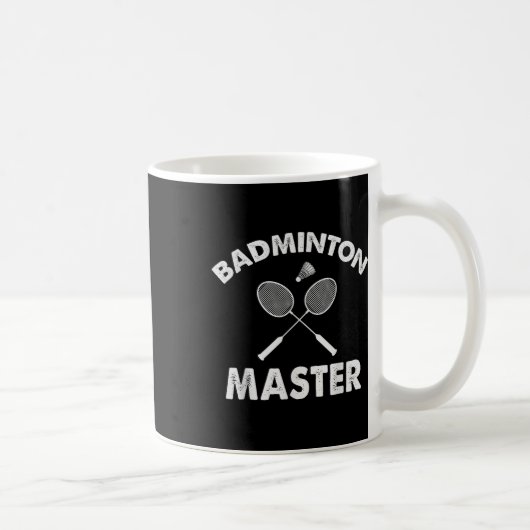 Badminton Master Funny Badminton Player Shuttle Ra コーヒーマグカップ (右)