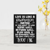 Badminton Match Sport Player Racket Shuttle Games  カード (黄色い花)