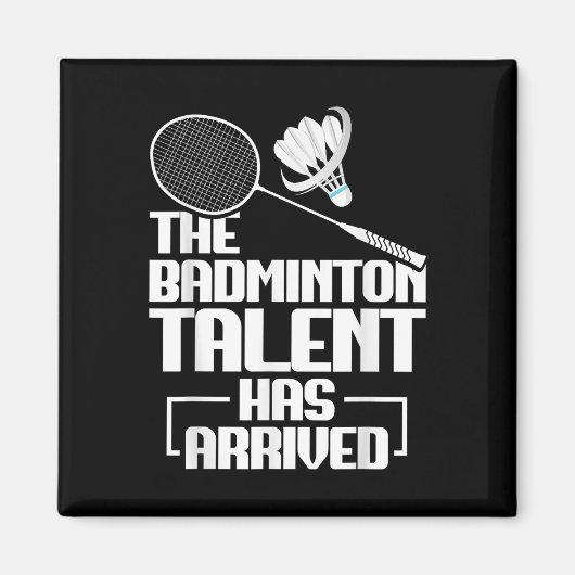 Badminton Match Talent Shuttle Player Badminton  マグネット (正面)