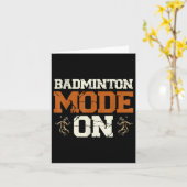 Badminton Mode On Shuttle Racket  カード (黄色い花)