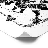 Badminton Mode On Shuttle Racket  ポスター (角)