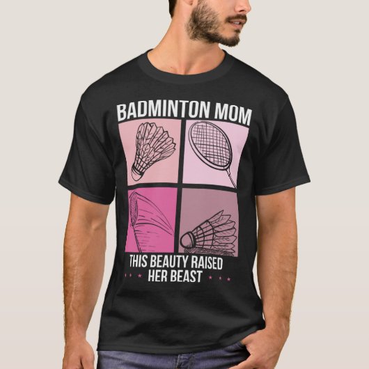 Badminton Mom Best Mama Ever Motherhood Mothers Da Tシャツ (正面)