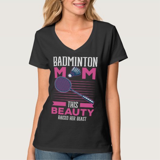 Badminton Mom Best Mama Ever Motherhood Mothers Da Tシャツ (正面)