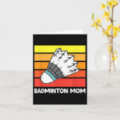 Badminton Mom Funny Badminton Mother  カード (黄色い花)