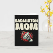 Badminton Mom Player Shuttle  カード (黄色い花)