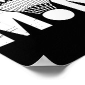 Badminton Mom Retro Women Badminton Lover Mommy Mo ポスター (角)