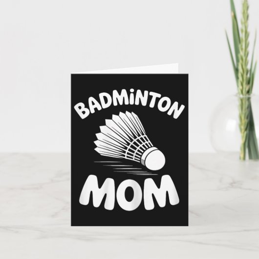 Badminton Mom Shuttle Funny Badminton  カード (正面)