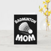 Badminton Mom Shuttle Funny Badminton  カード (黄色い花)