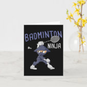 Badminton Ninja Kids Shuttle Boy Badminton  カード (黄色い花)