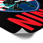 Badminton Ninja Shirt Funny Badminton Player Badmi ポスター (角)