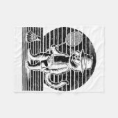 Badminton Ninja Shuttle  フリースブランケット (正面(横))