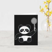Badminton Panda Getting Sweaty  カード (黄色い花)