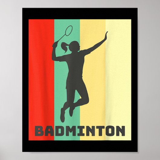 Badminton Player Badminton Lover  ポスター (正面)