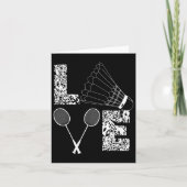 Badminton Player Badminton Lover Shuttle  カード (正面)