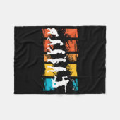 Badminton Player Evolution Shuttle Badminton Racke フリースブランケット (正面(横))