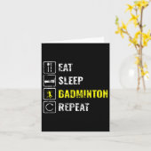 Badminton Player Gift  カード (黄色い花)