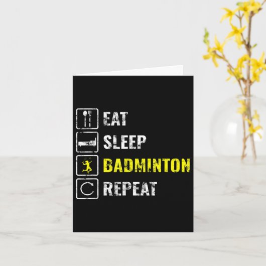 Badminton Player Gift  カード (黄色い花)