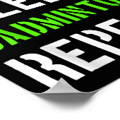 Badminton Player Gift  ポスター (角)