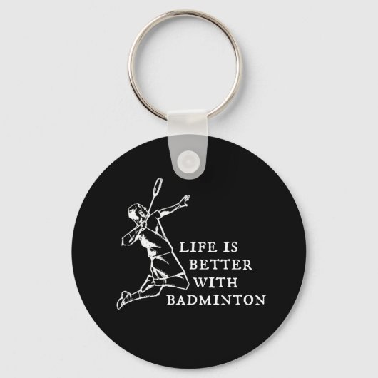 Badminton Player Gifts キーホルダー (正面)